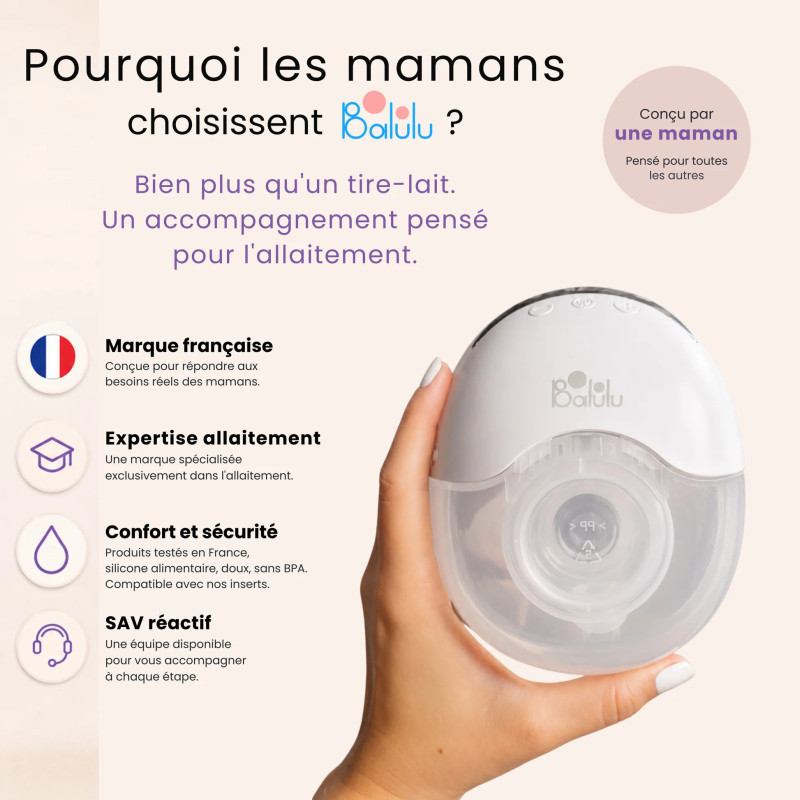 FinConfort Pro : Tire-Lait nomade BALULU