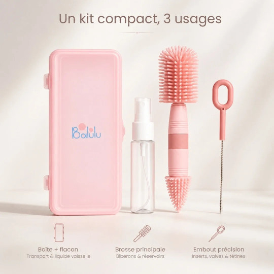 Brosse de nettoyage silicone 3 en 1 - BALULU